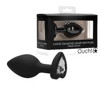Prise portable moyenne en silicone gode avec pierre dilatateur anale phallo noir