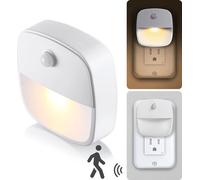 prise pour 1 veilleuse LED avec détecteur de mouvement Lampe de nuit Lampe d'armoire, couleur de lumière : blanc chaud