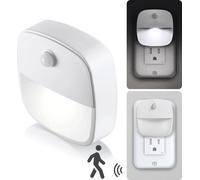 prise pour 1 veilleuse LED avec détecteur de mouvement Lampe de nuit Lampe d'armoire, couleur de lumière : blanc