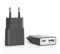 Prise pour câble de Charge USB, 5V 1A 2Port USB C+ A Prise Secteur Chargeur, 5W Prise de Charge, Adaptateur de Prise Adaptateur pour iPhone, Galaxy, Xiaomi,Huawei (Epaisseur 1.45cm/2paquet)