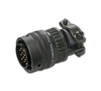 Prise pour connecteur circulaire PT06E-12-4S résistant à l'environnement avec raccord à baïonnette anti-déchirure, terminaison à souder, fiche droite, disposition inserts 12-4, taille de la coque 12