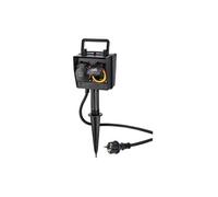 Prise pour le jardin, 2 compartiments, avec piquet et programmateur