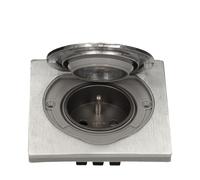 Prise pour montage encastré IP44 en acier inoxydable - Prise Schuko pour le mur extérieur - Avec couvercle rabattable 230 V - 1 prise