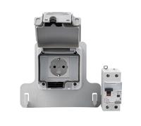 Prise pour voitures électriques, système de recharge avec LCD, compteur numérique de courant et interrupteur FIS/protection contre les surintensités IP66 (Seulement la prise avec interrupteur RCBO