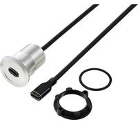 Prise/prise USB-C® (3.1) 1 m Câble argent TC-13376300 TRU COMPONENTS Contenu: 1 pc(s)