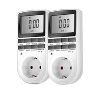 Prise Programmable Digitale Minuterie Numérique Journalier Programmateur Prise Electrique avec Ecran LCD et Mode Aléatoire 2 Pack