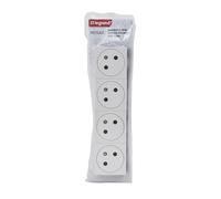 Prise quadruple à encastrer 4 modules Legrand Mosaic 2P-T 16A, avec broche de terre, sans cadre blanc, 1 pièce