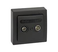 Prise R-TV + SAT INTERMEDIAIRE GRAPHITE DE SURFACE Simon 73 LOFT