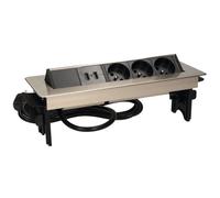 Prise rectangulaire 3 prises + 2 prises USB - à encastrer Orno