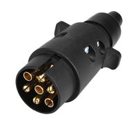 Prise remorque 7 broches - DILWE - Connecteur 12V - Noir - Résistant aux intempéries - Installation facile