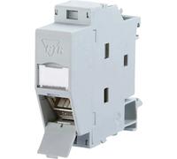 Prise réseau BTRNETCOM adapté pour montage sur rail DIN cat 6A 180°