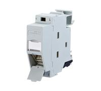 Prise réseau BTRNETCOM adapté pour montage sur rail DIN CAT 6A 270°