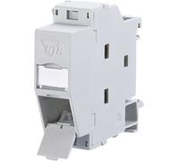Prise réseau BTRNETCOM pour montage sur rail DIN cat 6 RAL7035