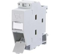 Prise réseau BTRNETCOM pour montage sur rail DIN cat 6 RAL7035