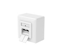 Prise réseau, CAT-6a, 10 Gbit/s, blindée, 2 ports, app. ou encastré