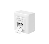 Prise réseau, CAT-6a, 10 Gbit/s, blindée, 2 ports, app. ou encastré