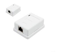 Prise réseau CAT6 blindée, 1/2 voies pour boîte de jonction RJ45 avec contacts plaqués or, prise murale en ABS pour T568A/B, blanche (PX-DB05-6)