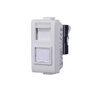 Prise réseau de données RJ45 compatible Bticino Matix CAT 6 UTP couleur blanche