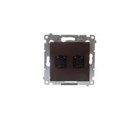 Prise réseau double 2xRJ45 cat.6 Simon 54 D62.01/46