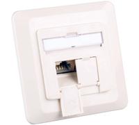 Prise réseau EFB Elektronik ET-25130.1V1 encastrable insert avec plaque centrale CAT 6A 2 ports blanc pur (RAL 9010) 1 p
