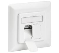 goobay 68721 Boîtier Encastré, (UP) CAT 6a, Blanc