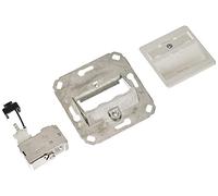 Prise réseau encastré insert avec plaque centrale CAT 6a 1 port Metz Connect 130B12D11102-E blanc pur