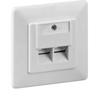 Prise réseau encastré insert avec plaque centrale et châssis CAT 6 - GOOBAY