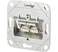 Prise réseau encastré insert CAT 6a 2 ports Metz Connect 130B12D21200-E