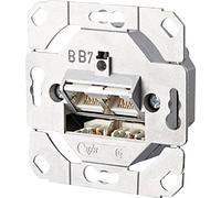 Prise réseau encastrée Metz Connect 130C381200-I CAT 6a 2 ports métal