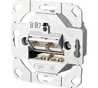 Prise réseau encastrée Metz Connect 130C381200-I CAT 6a 2 ports métal