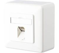 Prise réseau montage apparent (en saillie) CAT 6 1 port Metz Connect 1307370002-I blanc pur