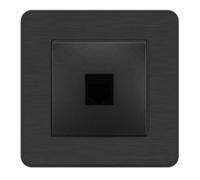 Prise réseau RJ45 complète - catégorie 6 - métal Noir brossé - Kouro - Zenitech