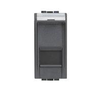 BTicino L4279C6A Prise RJ45 Livinglight Catégorie6A STP, 1 Module, Anthracite, Lot de 10