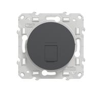 Schneider Electric – Prise RJ45 Odace S540476 Cat. 6 STP Grade 3 (multimédia) Anthracite à vis