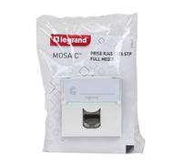 Prise RJ45 CAT 6 à vis 2 modules à composer Mosaic - Blanc