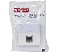 Legrand - Prise RJ 45 multimédia Mosaic catégorie6 STP télévision , téléphone , informatique 2 modules - blanc