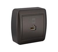 Solera - Prise RJ45 Cat 6 en saillie noir graphite