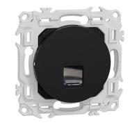 Prise RJ45 - Cat.6 UTP grade 1 à 2 - Odace - S940475 - Schneider - Noir onyx