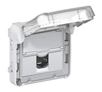 prise rj45 cat.6 utp volet fermé legrand plexo gris (composable)