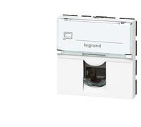 Legrand 076576 Prise Catégorie6A Stp à Blindage Métal Mosaic, 2 Modules, Blanc