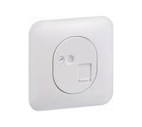 Prise RJ45 CAT5 UTP encastré pour téléphone avec plaque fixation vis OVALIS SCHNEIDER S260471