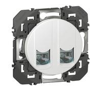 Legrand Prise RJ45 Dooxie Cat6 STP Blanc 2 ports Intérieur