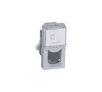 Prise RJ45 catégorie 6 UTP Mosaic 1 module alu LEGRAND 079461