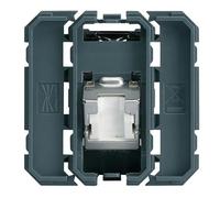 prise rj45 - catégorie 6a - stp - 2 modules - inclinée à 45 degrès - hager gallery wxf233