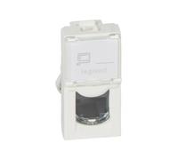 Prise RJ45 catégorie 6A STP à blindage métal Mosaic 1 module blanc LEGRAND 07657