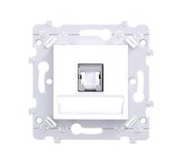 Hager Prise RJ45 Essensya WE228 Catégorie 6a STP Grade 3 TV Blanc