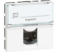 Prise RJ45 catégorie6 STP à blindage métal - 2 modules - Mosaic - Blanc - 076566 - Legrand G