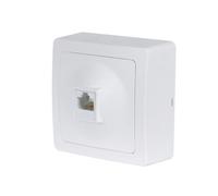 Debflex Prise RJ45 Cat 6 - Prise Ethernet Murale Blanche - Gamme Blok - Référence 746810