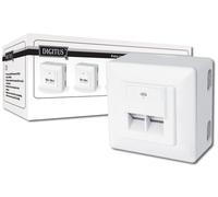 Prise RJ45 DIGITUS 2x RJ45 Cat6 blindée en saillie, lot de 5