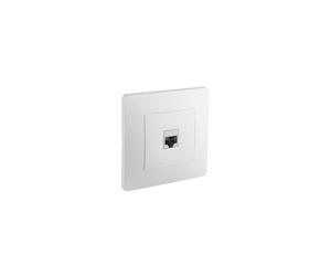 Prise RJ45 encastrée Caly Debflex cat.6 blanche pur mat - 749564
